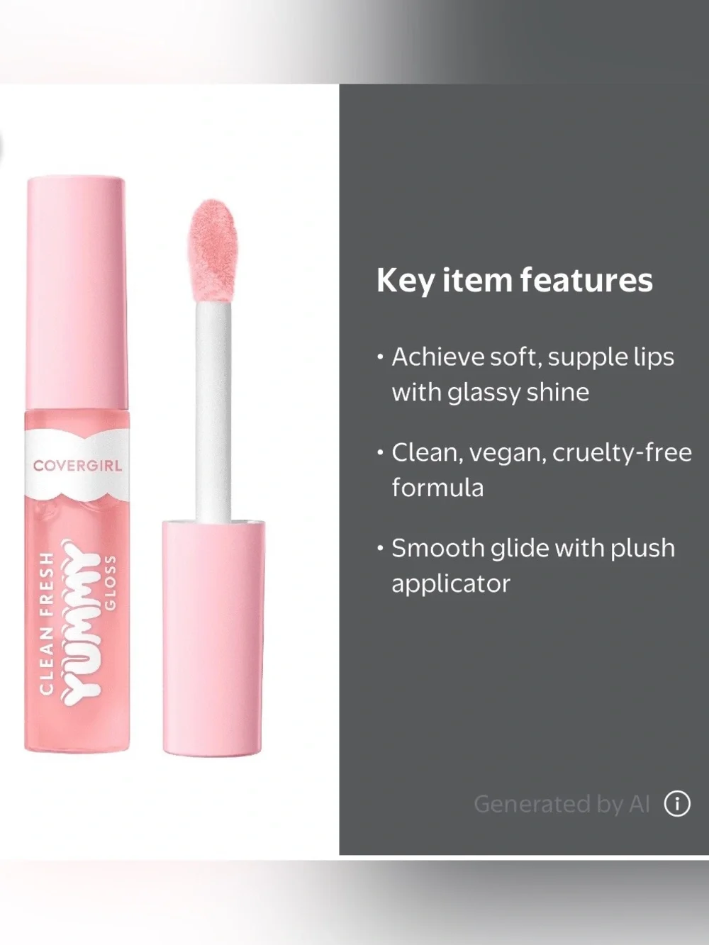 COVERGIRL Clean Fresh Yummy Lip Gloss, 120 Sunshine Rays, 0.33 fl oz